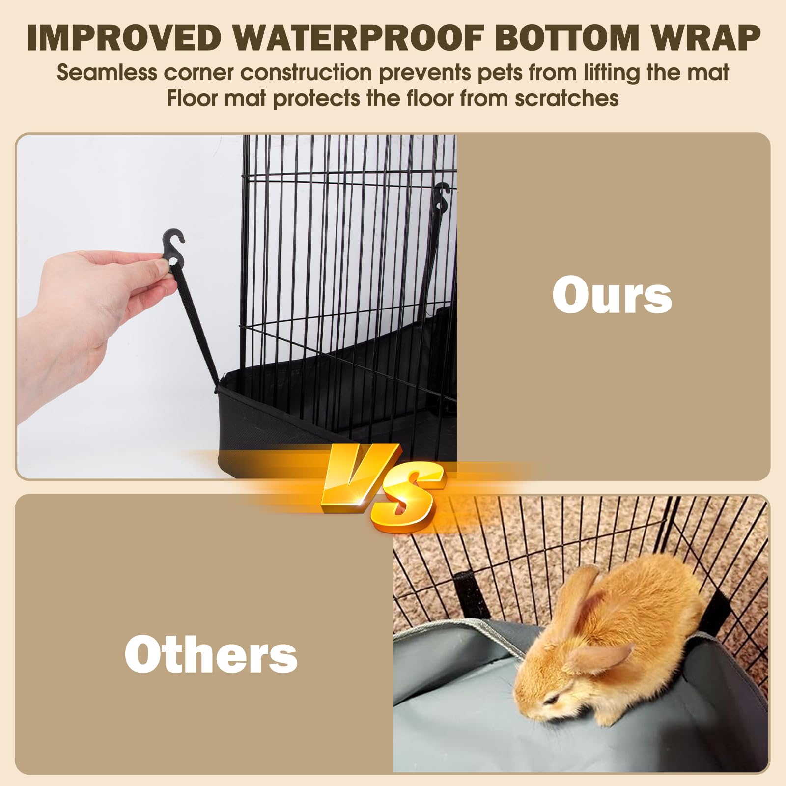 PAWING multi-pet playpen spacious design enables shareable playtime.