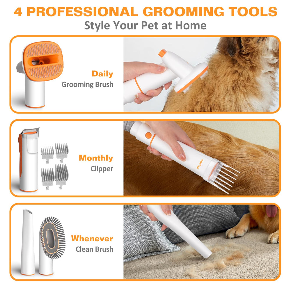 PAWING grooming brush detangles and lifts fur during care
