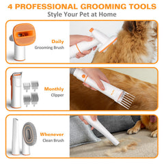 PAWING grooming brush detangles and lifts fur during care