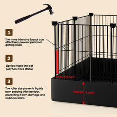 PAWING waterproof mat 24x48 protects floors and cleans easily.
