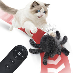 Pawingcat horror spider remote-control front view showcases interactive play, boosting indoor activity