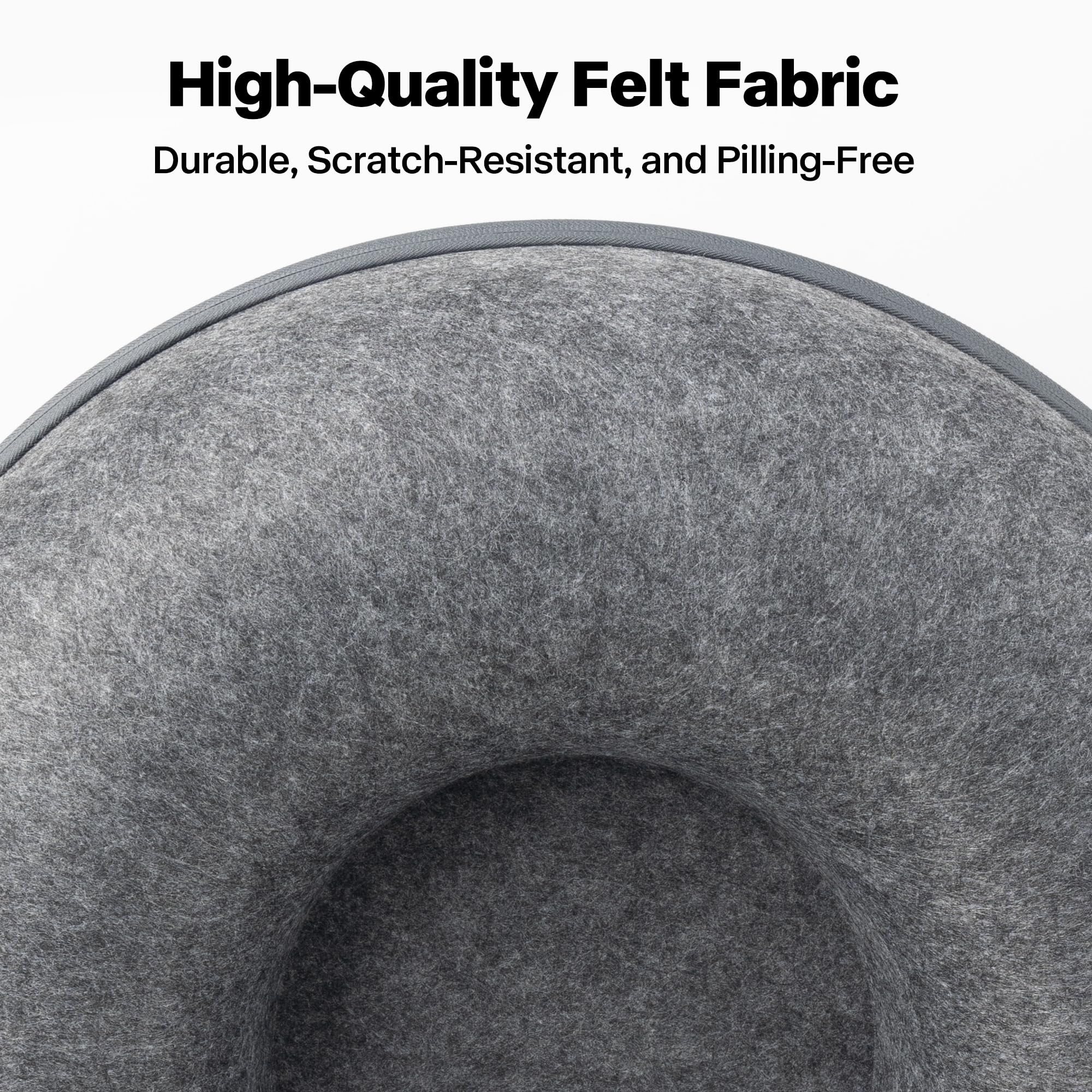 PAWISE cat cave made of durable scratch-resistant felt for long-lasting use and easy cleaning.