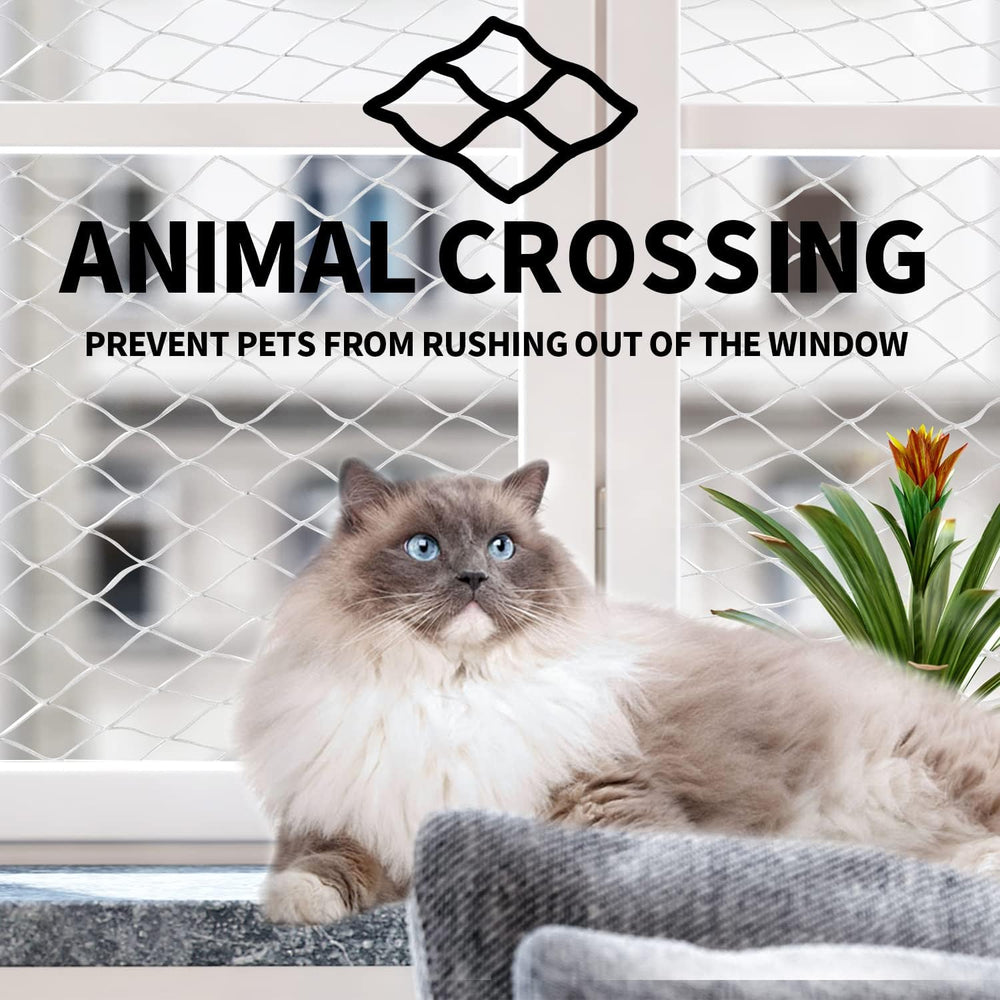 PAWISE Cat Safety Net easy-assembly feature with included nails.