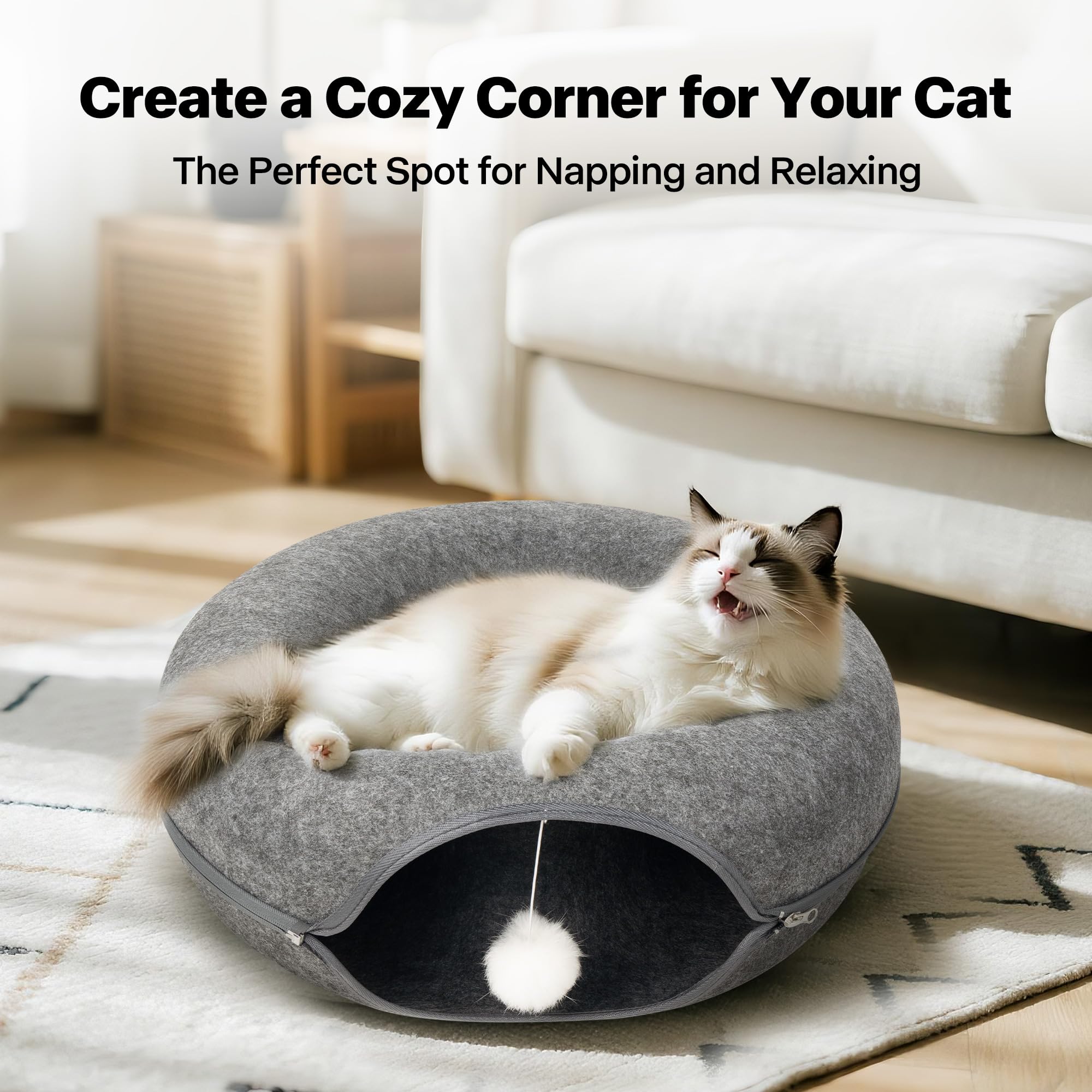 PAWISE cat teaser wand included emphasizes interactive play and enrichment.