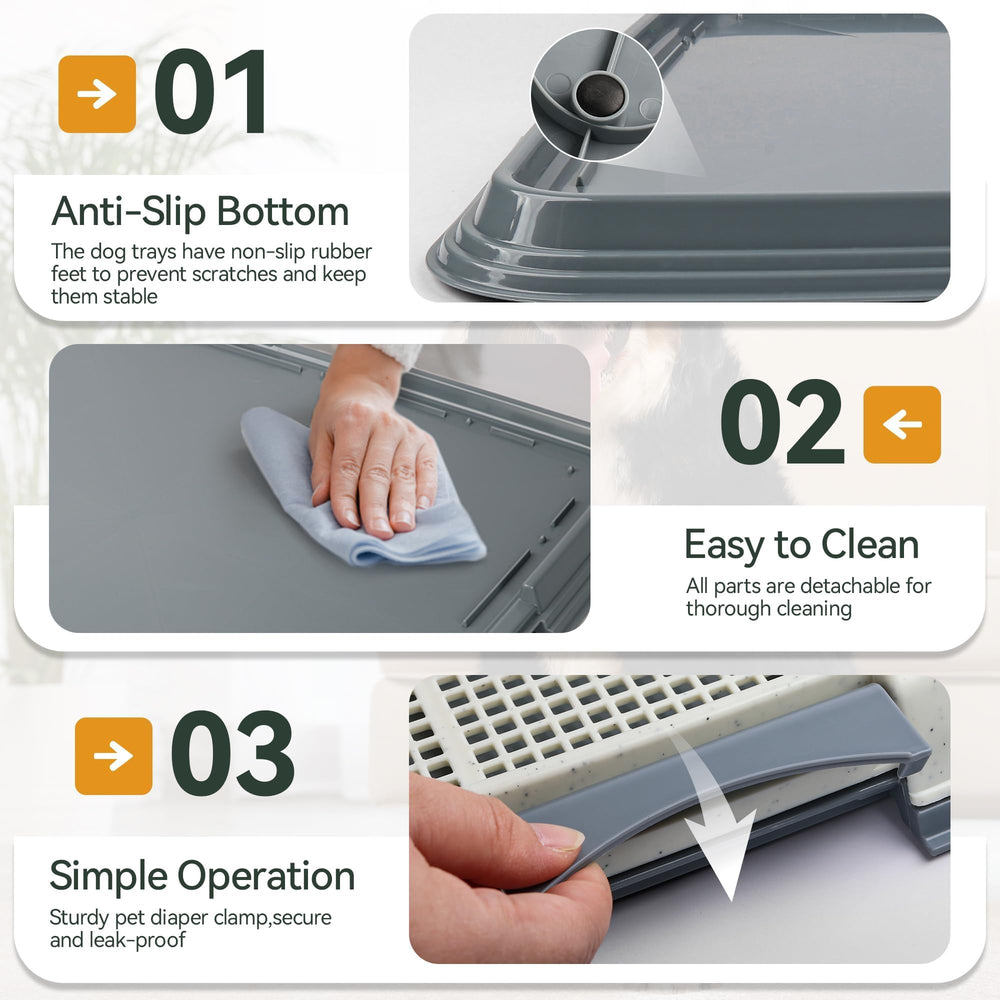 PAWISE durable non-slip base keeps the tray secure during use.