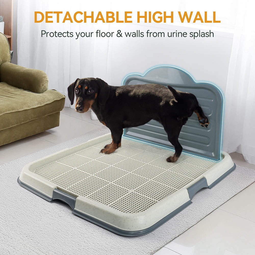 PAWISE elevated mesh grid design channels urine to the lower tray.