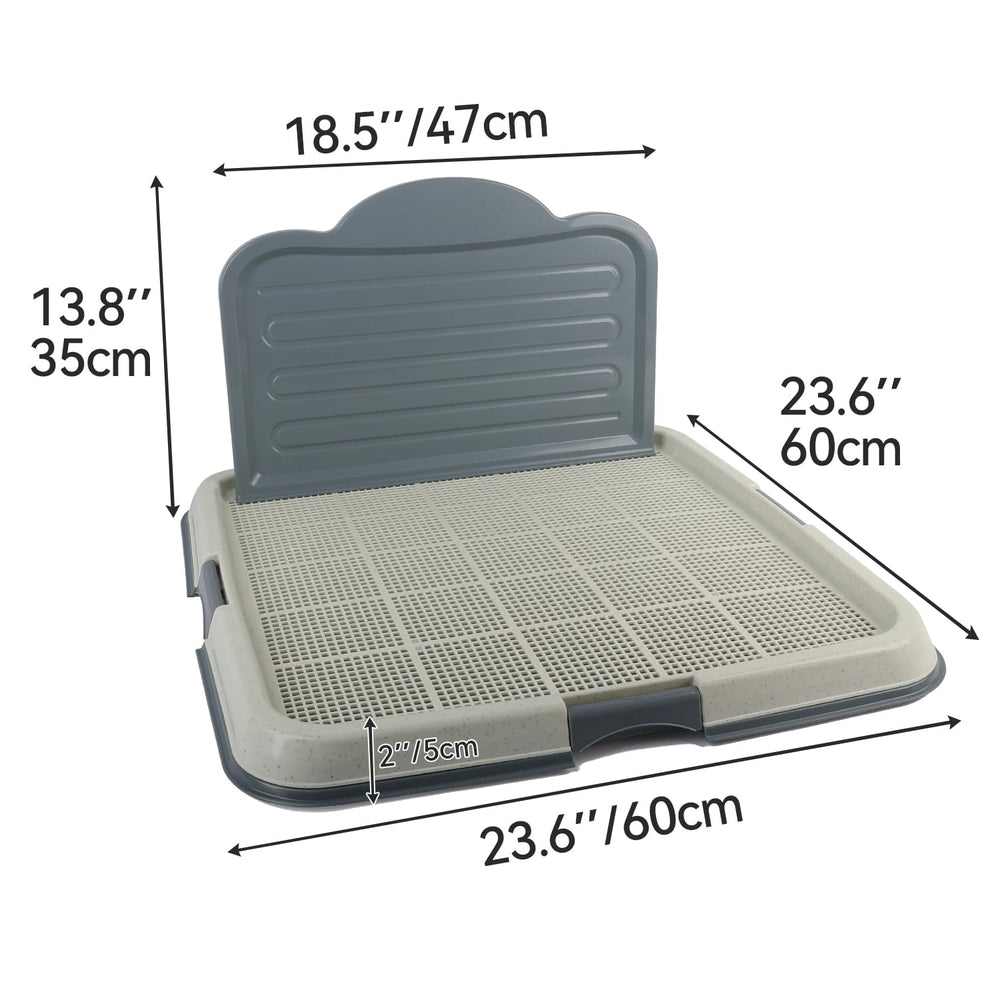 PAWISE high-wall splash guard reduces spills during male dog potty training outdoors