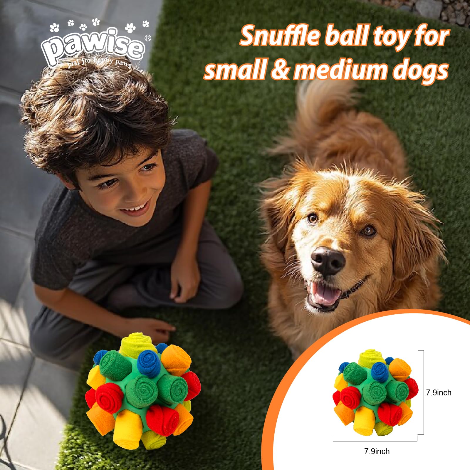 PAWISE Snuffle Ball machine-washable design for easy cleaning after play