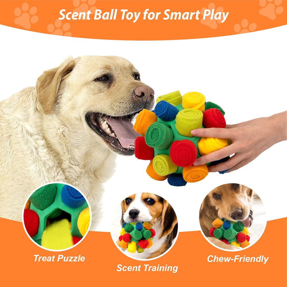 PAWISE Snuffle Ball polar fleece detail showing soft durable materials