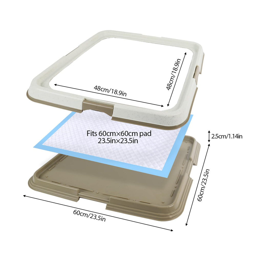 PAWISE versatile tray works on hardwood, tile, or carpet for flexible placement.