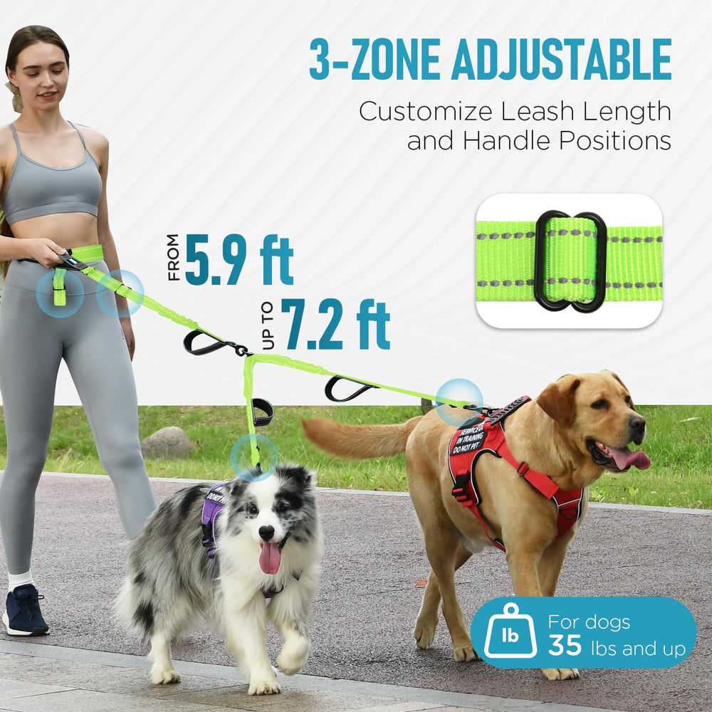 PawistaPal hands-free leash rear handle padded for quick grip during sudden pulls.