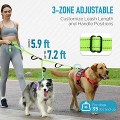 PawistaPal hands-free leash rear handle padded for quick grip during sudden pulls.