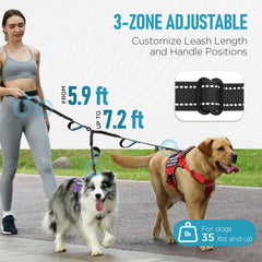 PawistaPal Hands Free Leash rear handle close-up for quick grip during pulls.