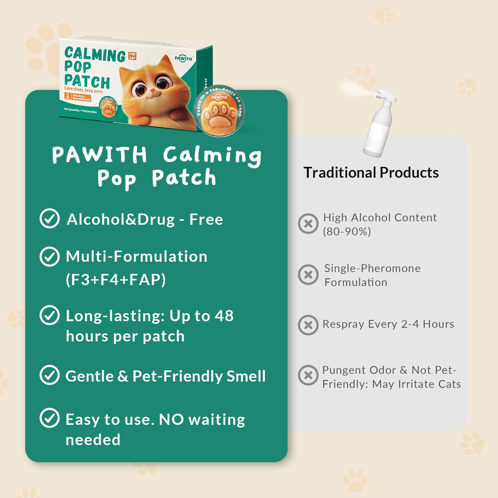Pawith stick POP patch to carrier for easy use and calm