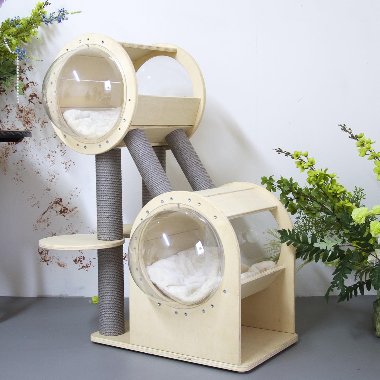 PawlaBay 40.7-inch cat tree base offers stable indoor play space.
