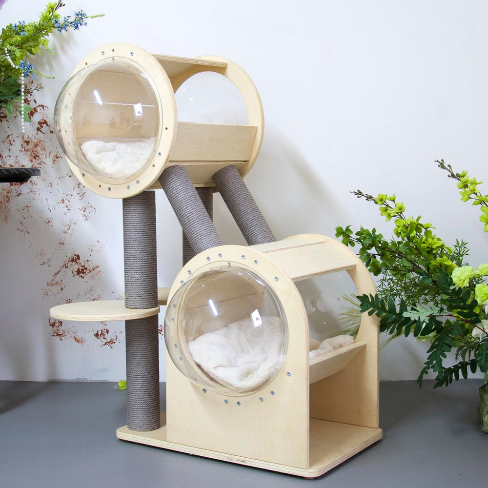 PawlaBay 40.7-inch cat tree base offers stable indoor play space.