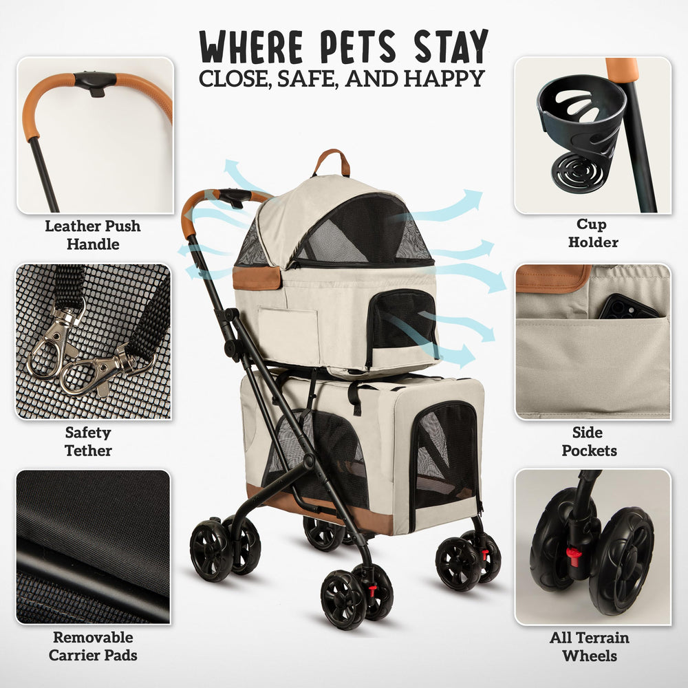 PAWLALA wheels and frame enable smooth, confident strolling on city sidewalks.
