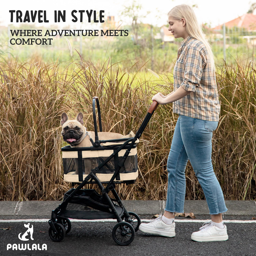 PAWLALA 30-lb capacity fits small dogs and cats comfortably on the go