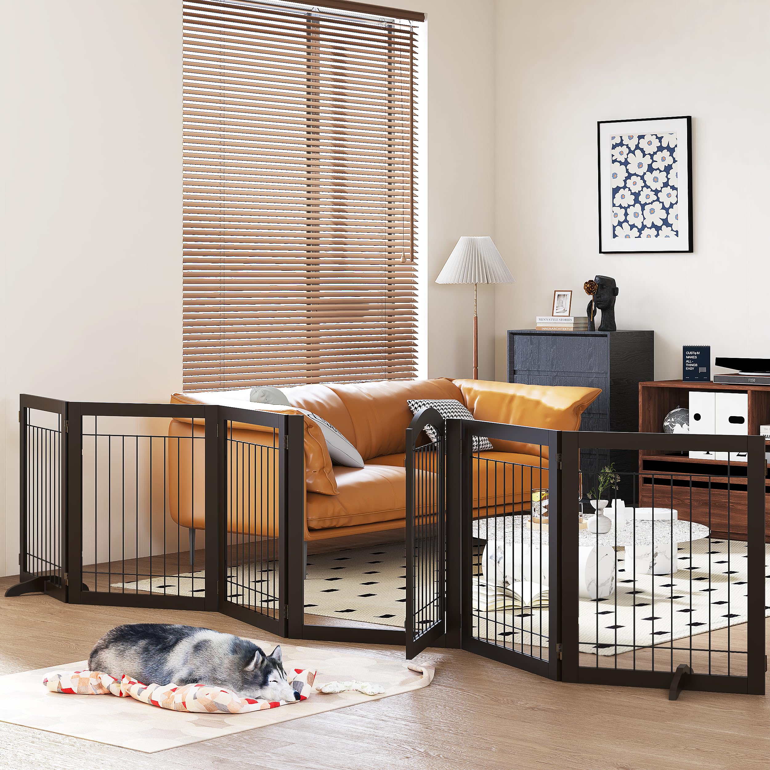 PAWLAND 144in extra-wide gate-assembly shows a sturdy, adaptable barrier for wide doorways