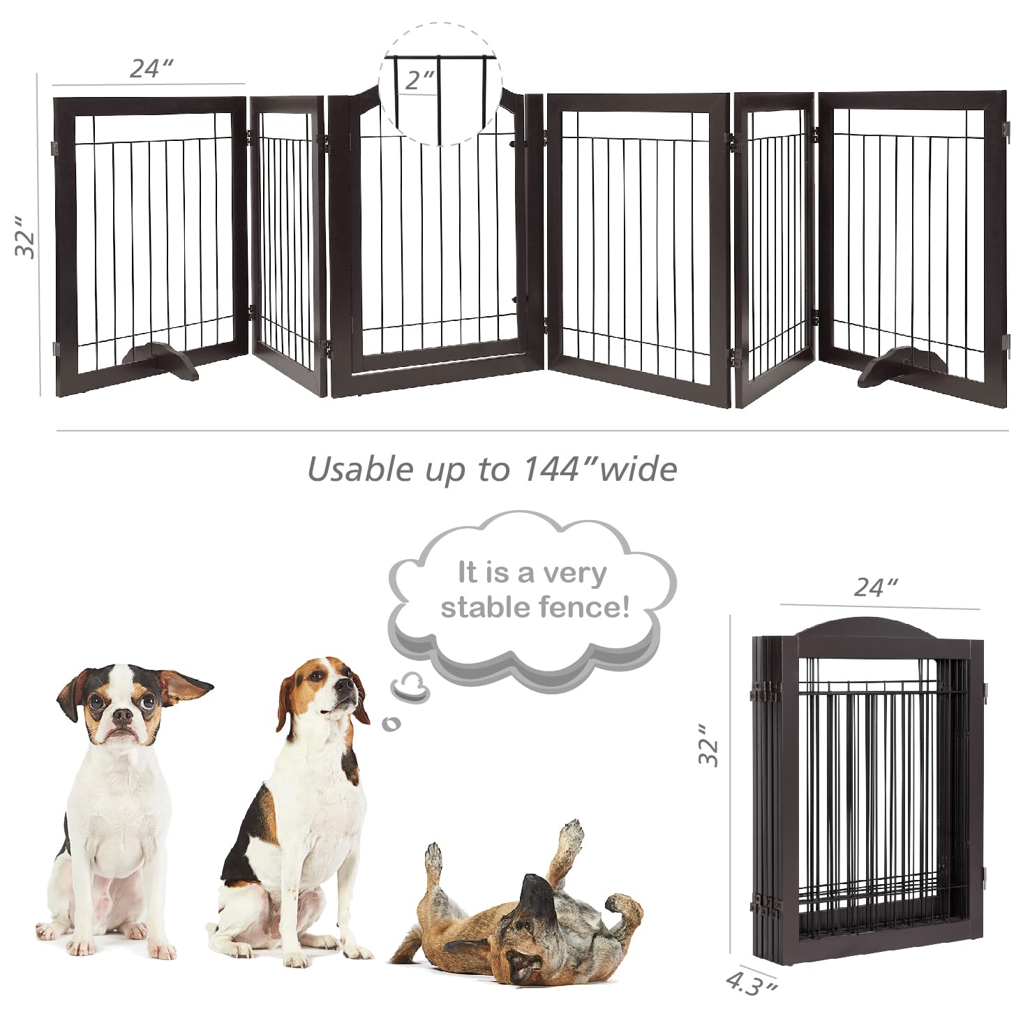 PAWLAND doorway-pet-gate-in-use-hallway demonstrates easy hallway containment
