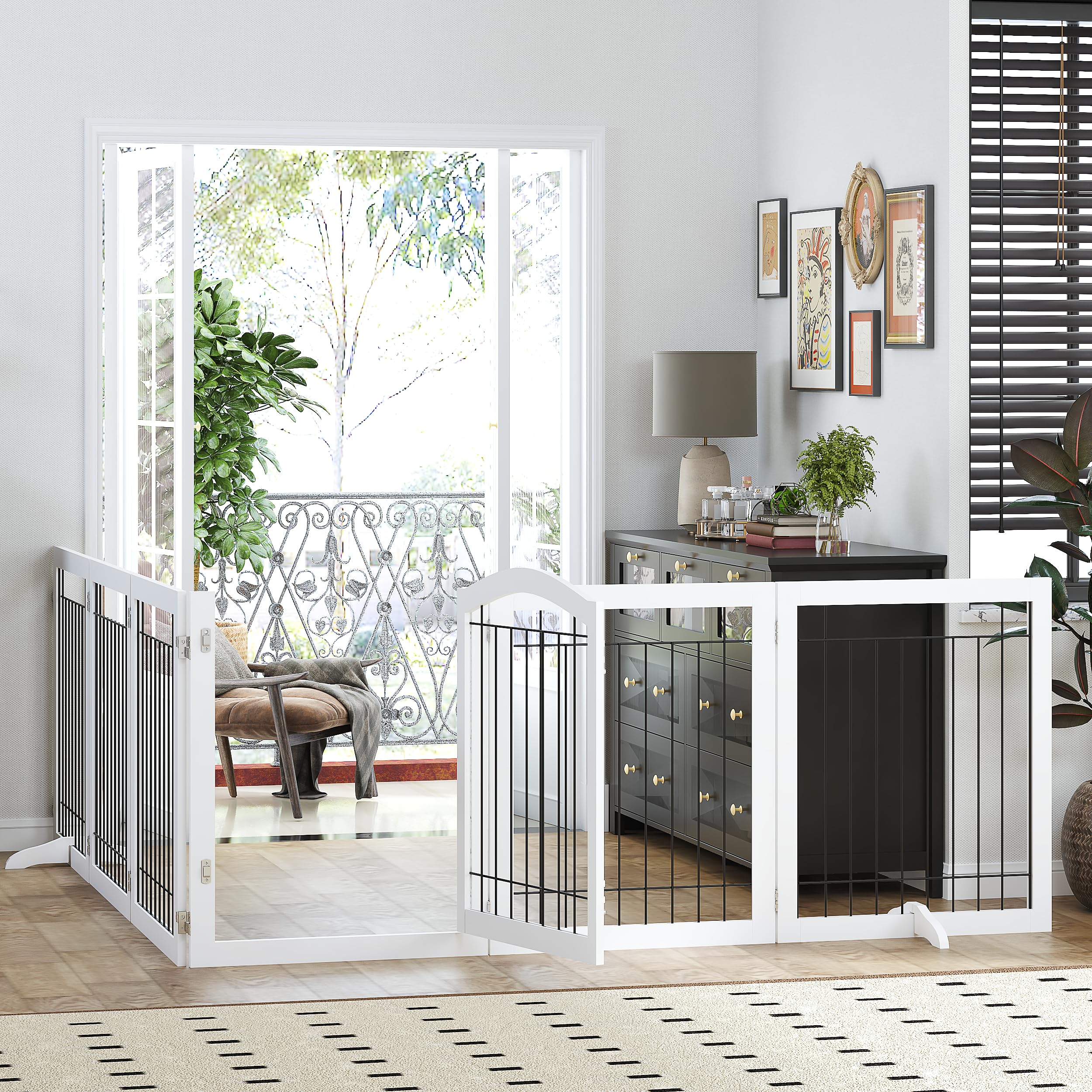 PAWLAND easy-store collapsed gate for simple storage after use.