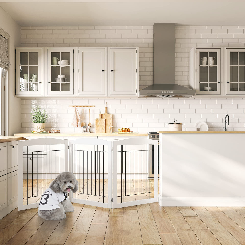 PAWLAND gate folds compactly for storage when not in use.