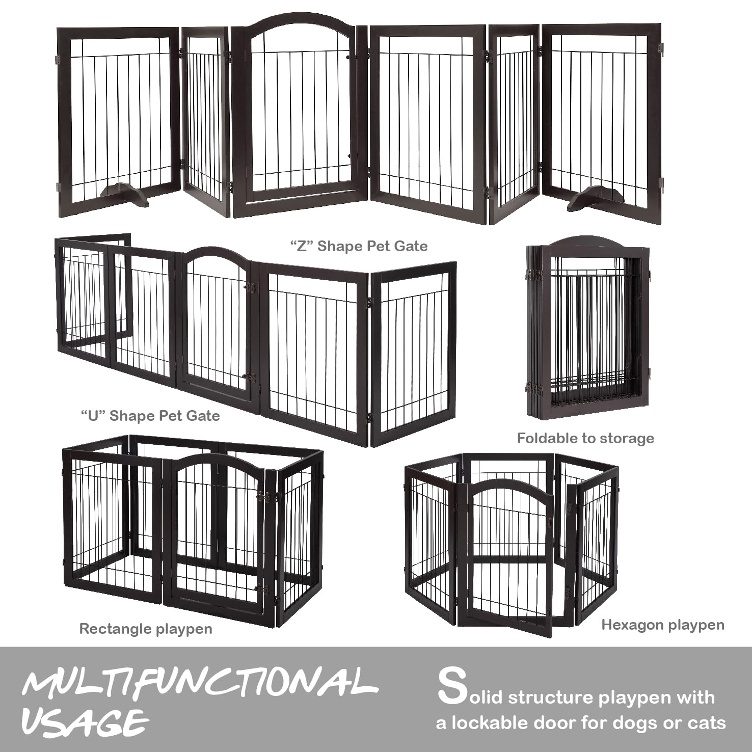 PAWLAND gate-support-feet-included emphasizes stability on various floors