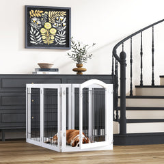 PAWLAND six-panel playpen configuration ideal for spacious play areas.