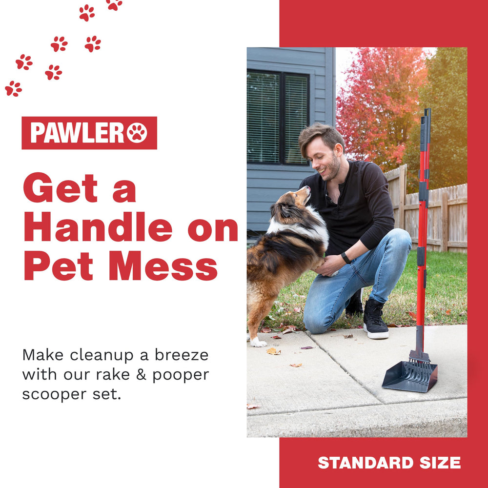 Pawler Pooper Scooper large tray holds more waste between trips.