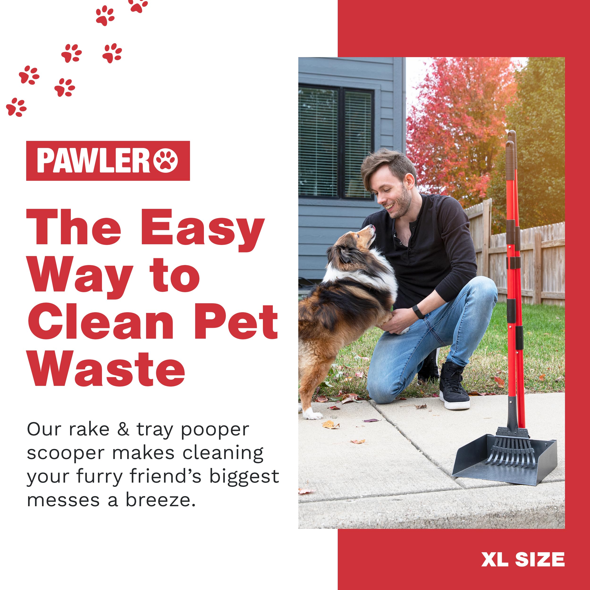 Pawler Pooper Scooper tray-9x9 ready for large waste loads