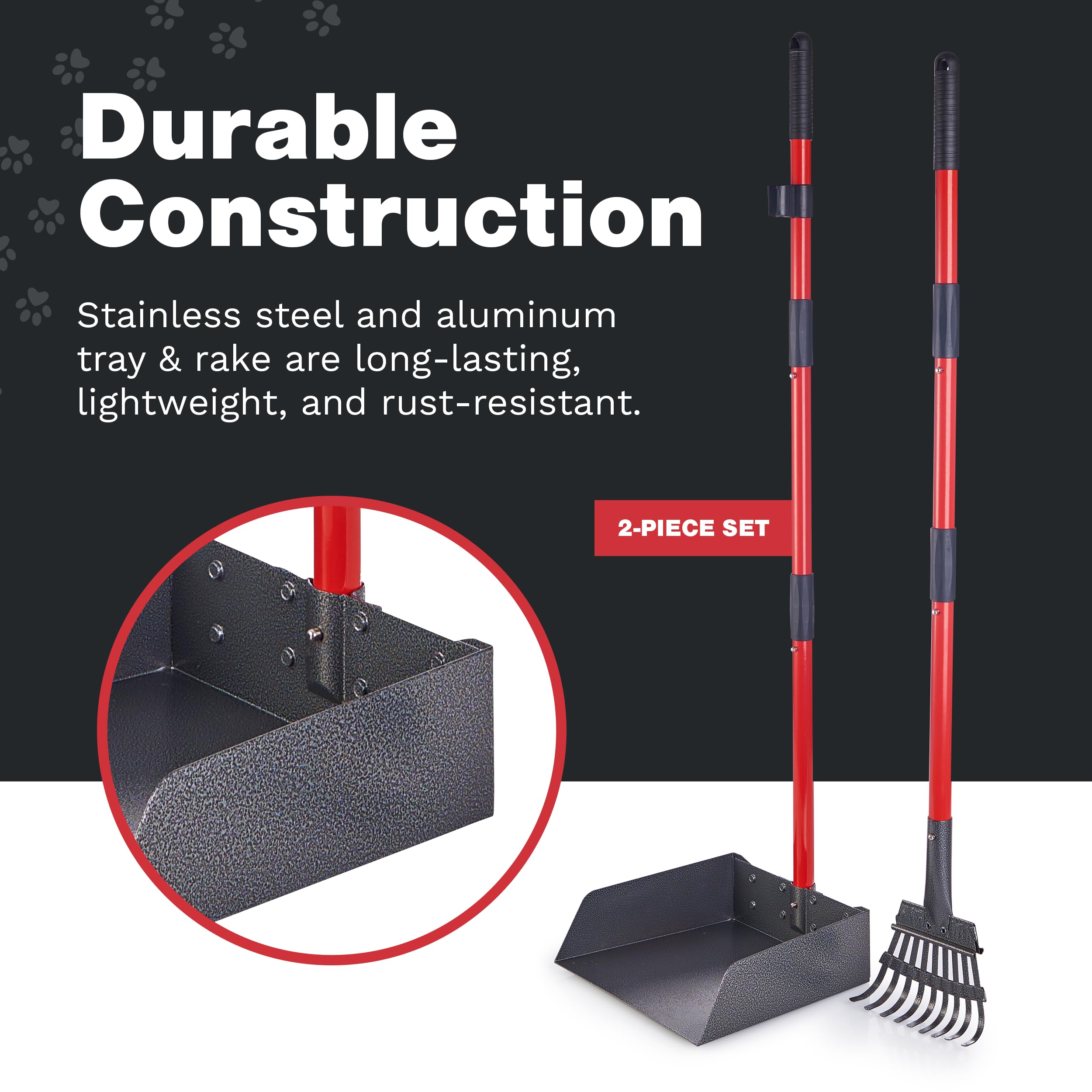 Pawler Pooper Scooper wall-storage holes for convenient hanging