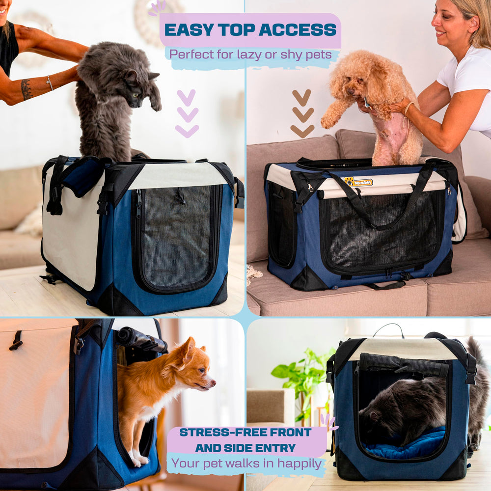 PAWMANIA extra-large carrier collapsible-design enables compact storage
