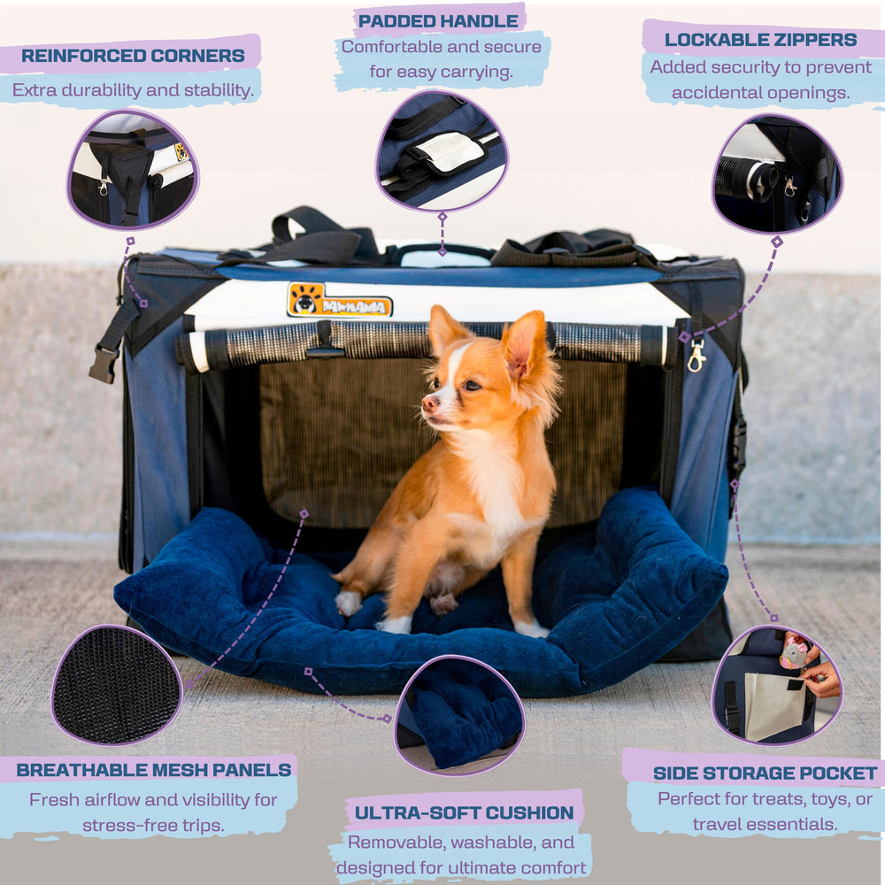 PAWMANIA extra-large carrier side-entry view highlights accessible loading