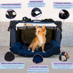 PAWMANIA triple-entry design offers easy loading from top, front, or side.