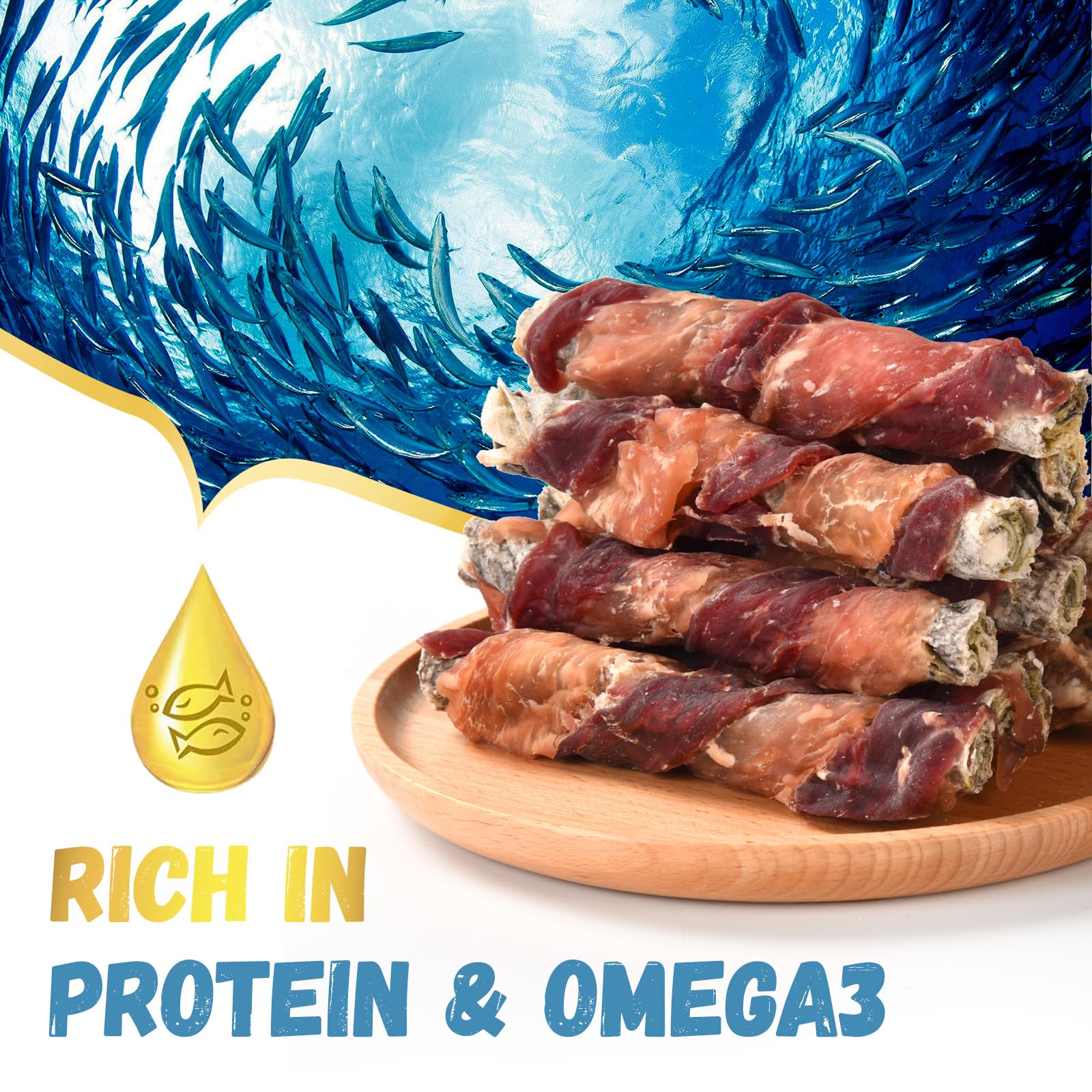 Pawmate coat-boosting omega-3 chew promotes a shiny coat
