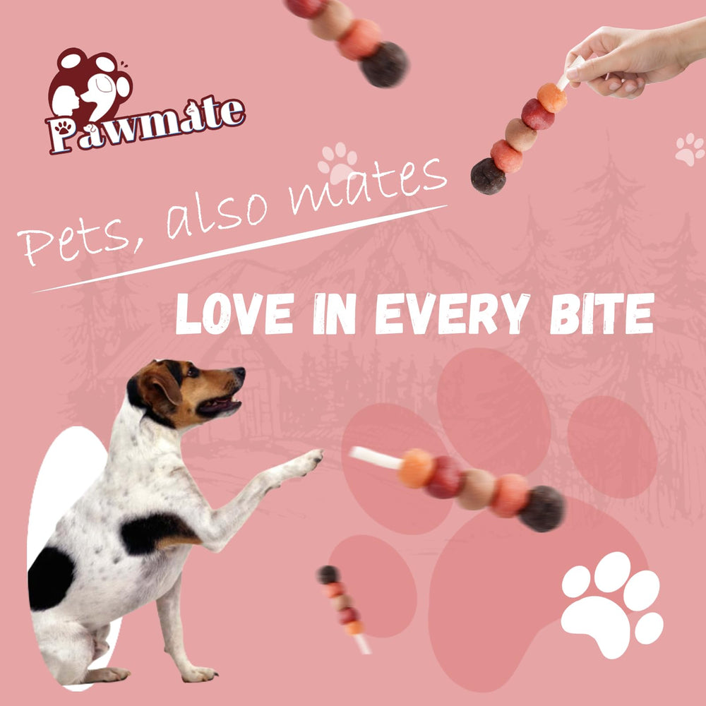 Pawmate kabobs bonding-time image captures rewarding training moments with skewered treats