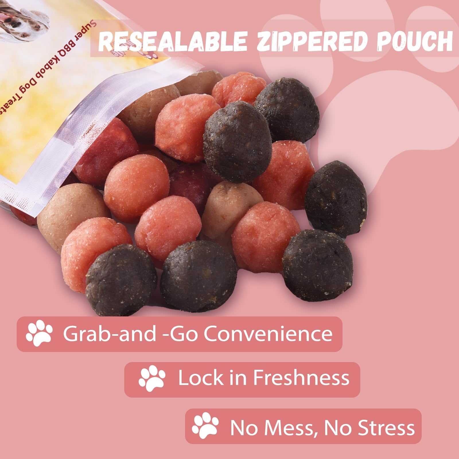 Pawmate kabobs human-grade grain-free image highlights high-protein, clean-ingredient snack
