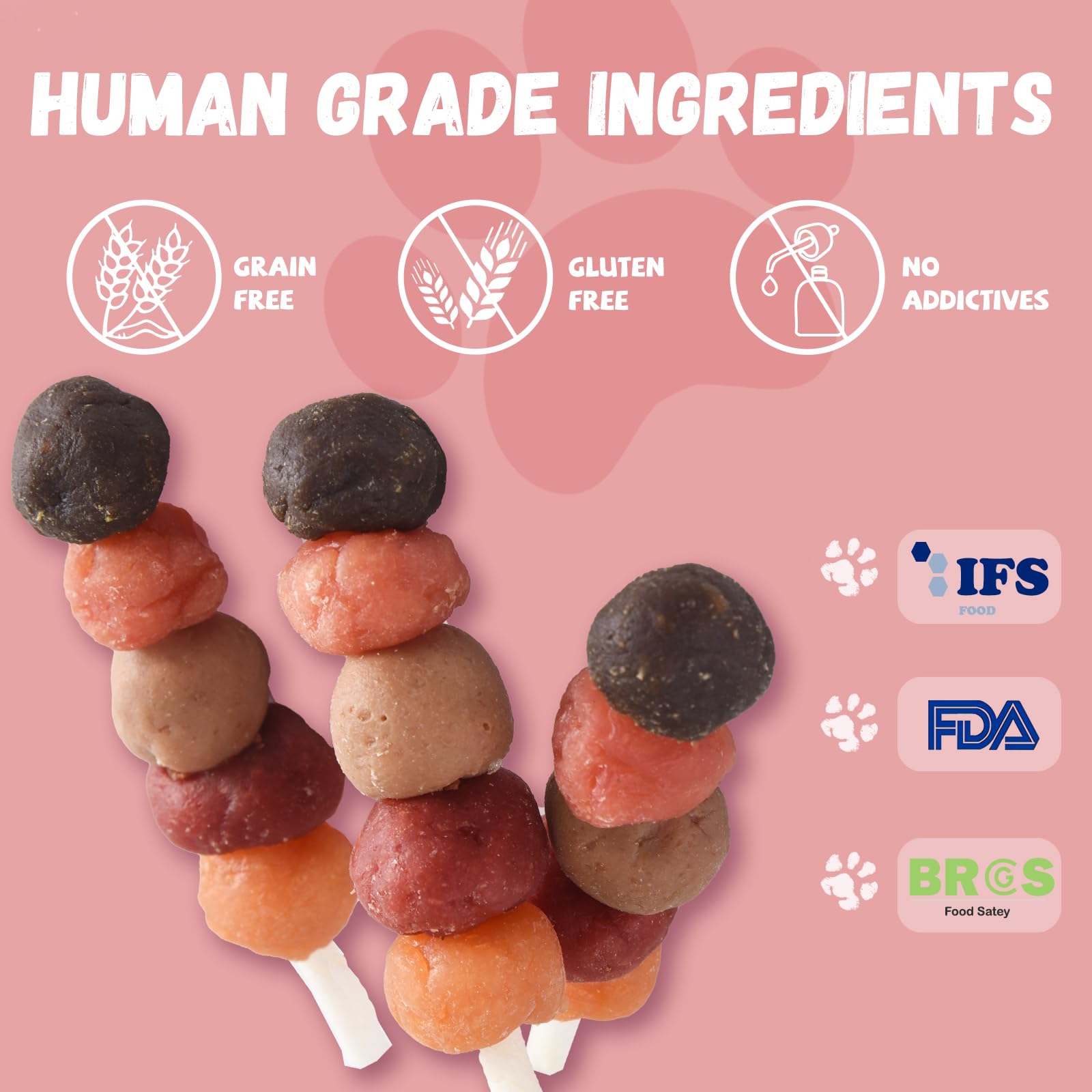 Pawmate kabobs travel-pack image shows mess-free packaging for on-the-go adventures
