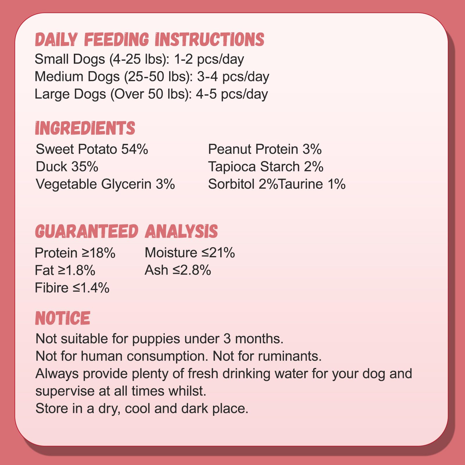 Pawmate pato doble wrap batata morada, ideal para entrenamiento canino.