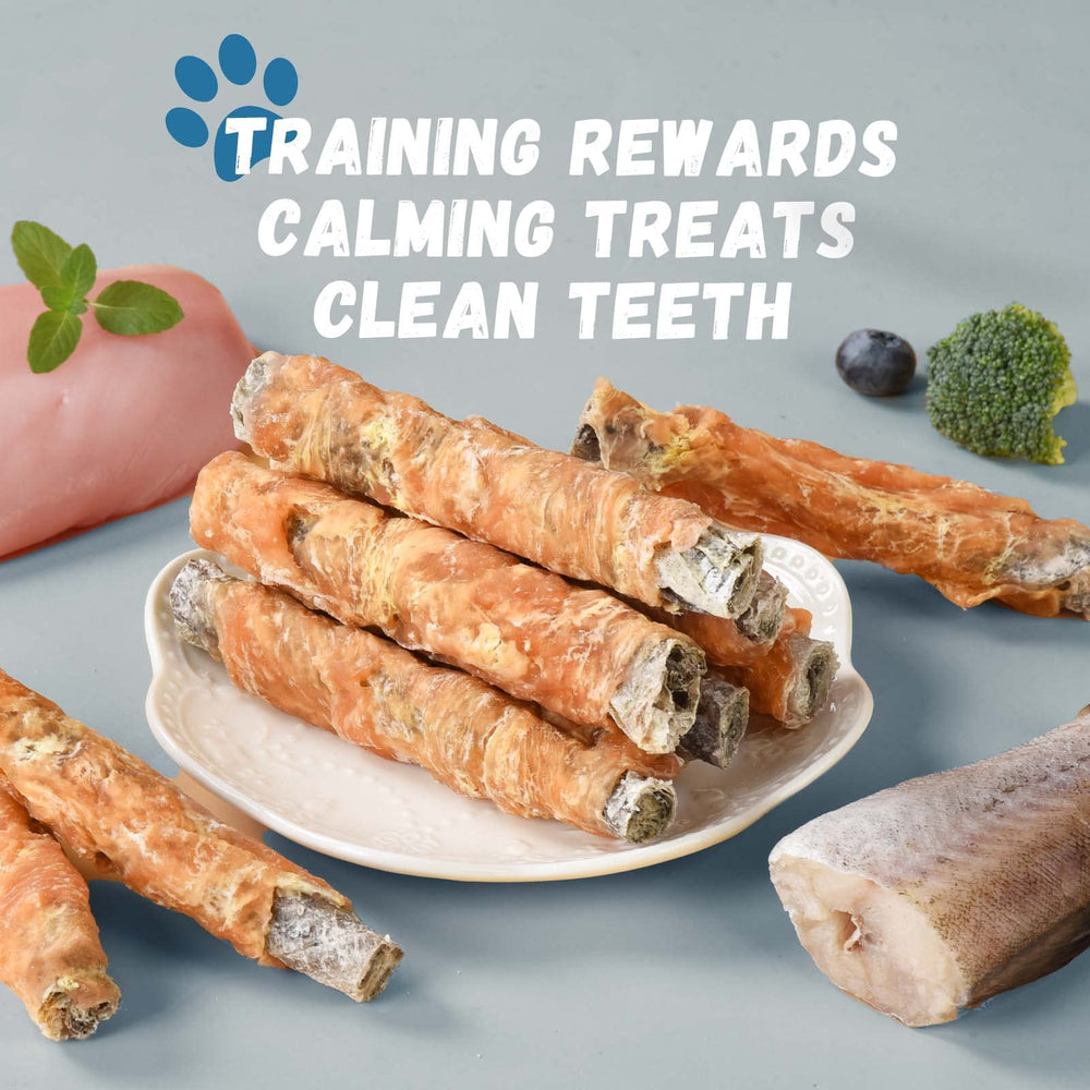 Pawmate serving suggestion image showing treats for all dog sizes
