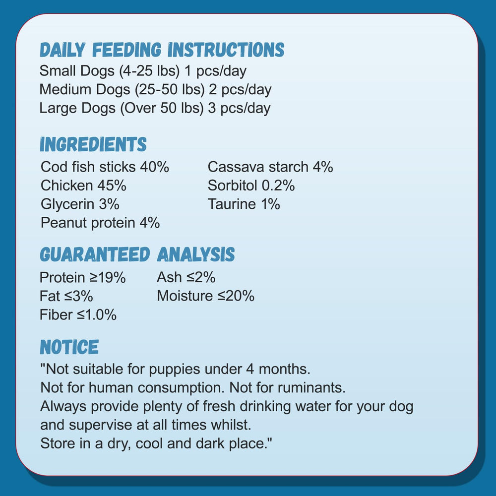 Pawmate Suitable for all sizes text image shows versatile training snack