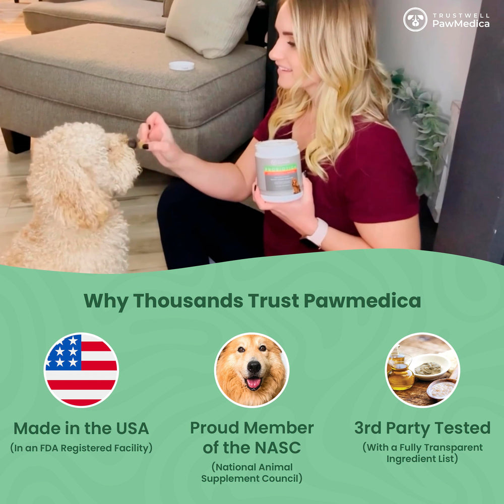 PawMedica NASC logo signals trusted pet supplement standards