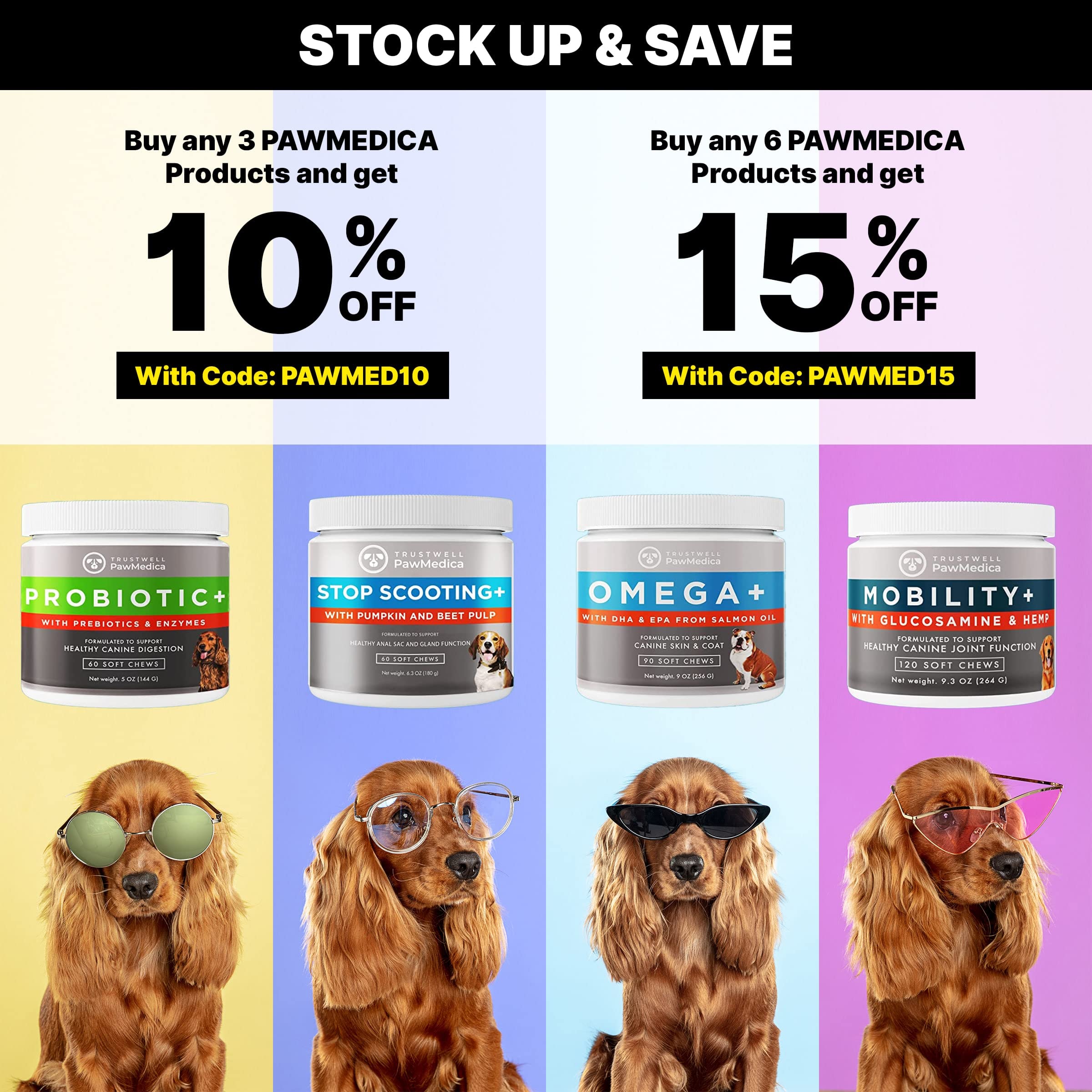 PawMedica probiotic chews may promote comfortable digestion and happier tails