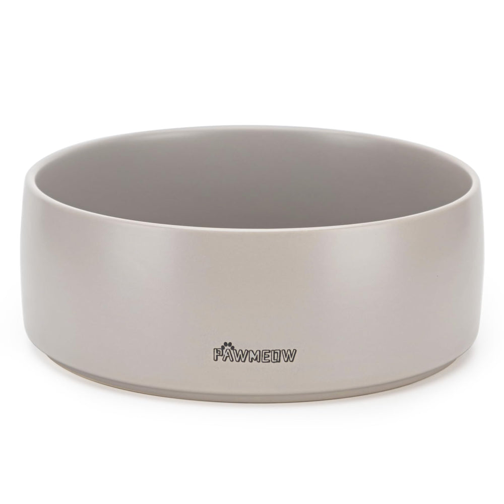PawMeow gray bowl set suitable for small to large dogs during meals.
