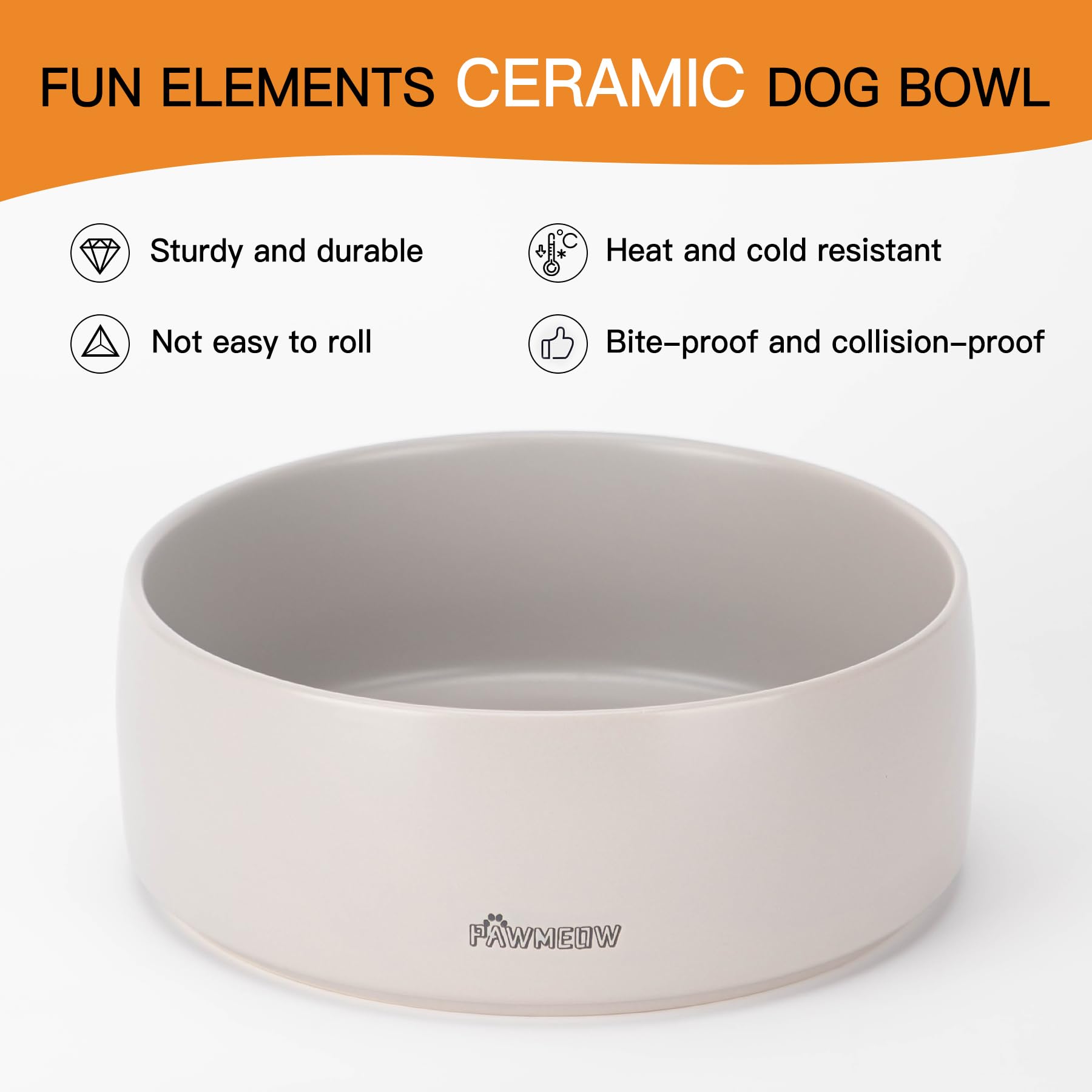 PawMeow spill-resistant design shown from the side for stable feeding.