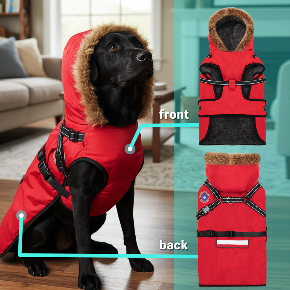PAWNISAW reflective back strip enhances visibility for safer low-light walks.