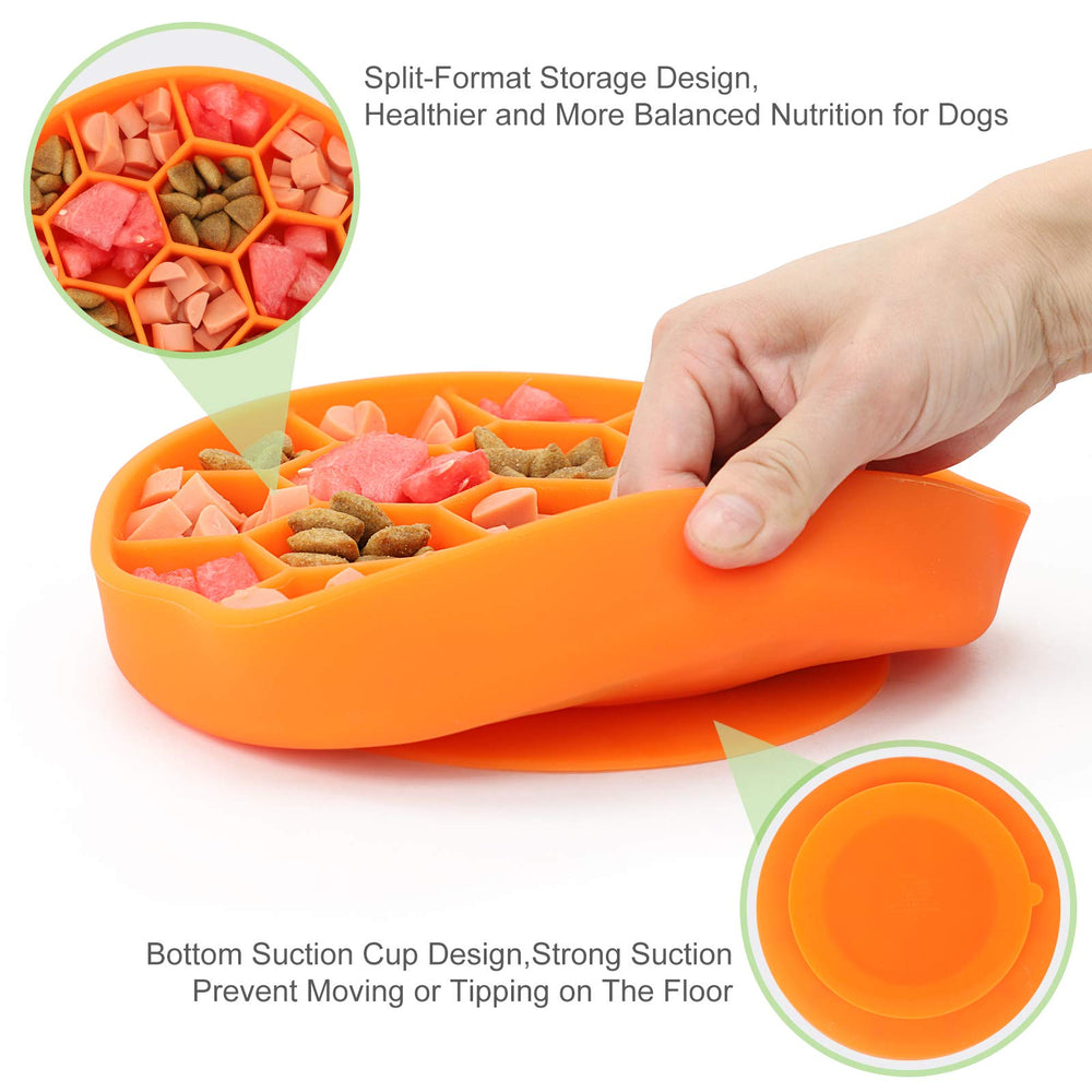 Pawow silicone dog bowl soft material minimizes nose and mouth irritation.