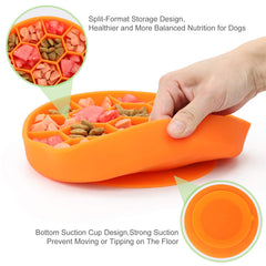 Pawow silicone dog bowl soft material minimizes nose and mouth irritation.