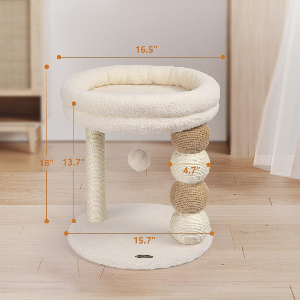 PawPalace small cat tree lightweight design makes moving simple.