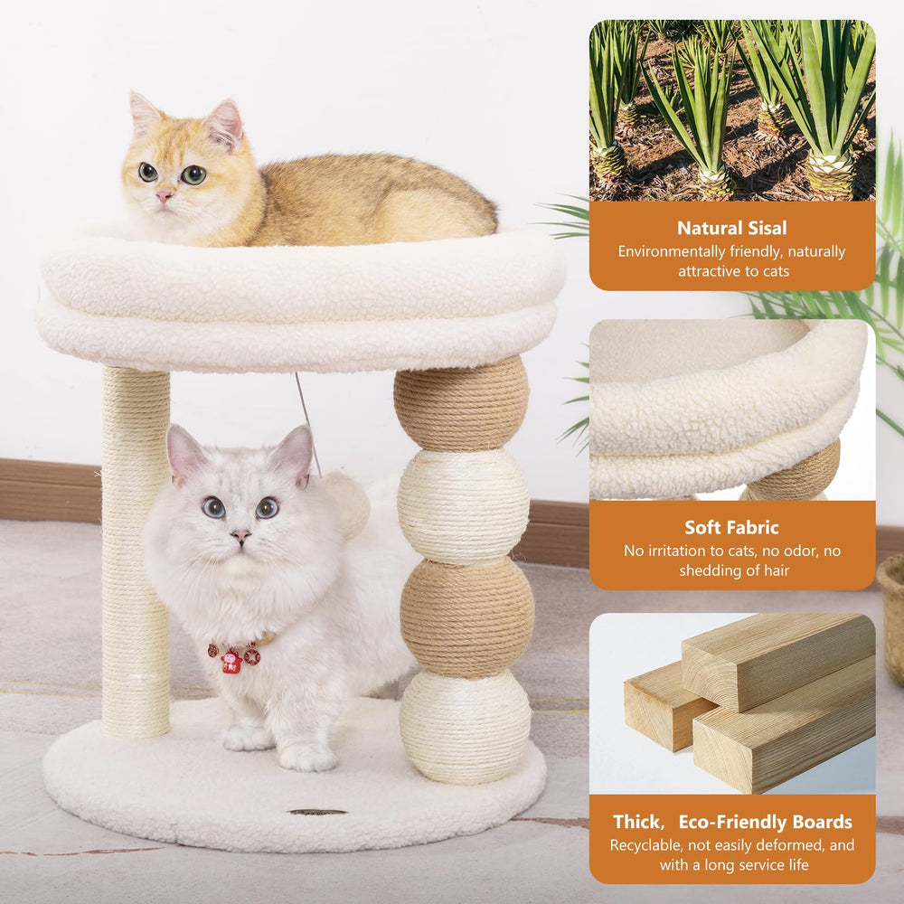PawPalace small cat tree removable top perch enables easy cleaning.